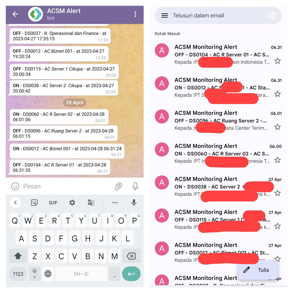 Suryafasten's tweet image. Manage Services AC kami saat ini, sudah ada notifikasi via telegram untuk menjadi pilihan tools sesuai kebutuhan Mitra kami. Salah satu unggulan agar dapat mengefisiensi pekerjaan maintenance facility perusahaan 🙏#IoTAC #ContractMaintenance #ZeroComplain #SavingCost #GreenEnergy