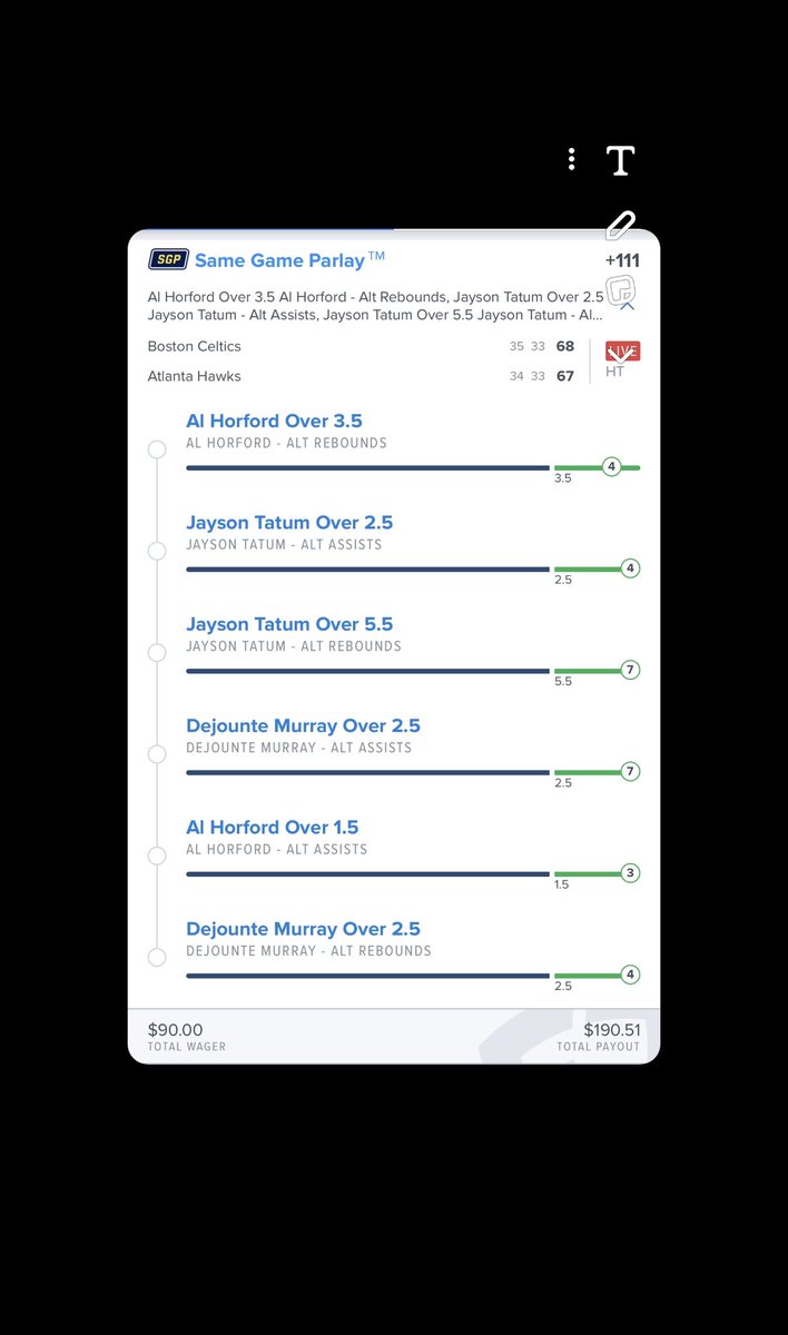 woogduckedoff's tweet photo. Cashed !!!! At halftime let’s go !! Easy 🧪✅🔒🔥 #NBA #NBAPlayoffs2023 #GamblingTwitter #paraly #fanduelsportsbook #FanDuel https://t.co/7gIYpaLKdr