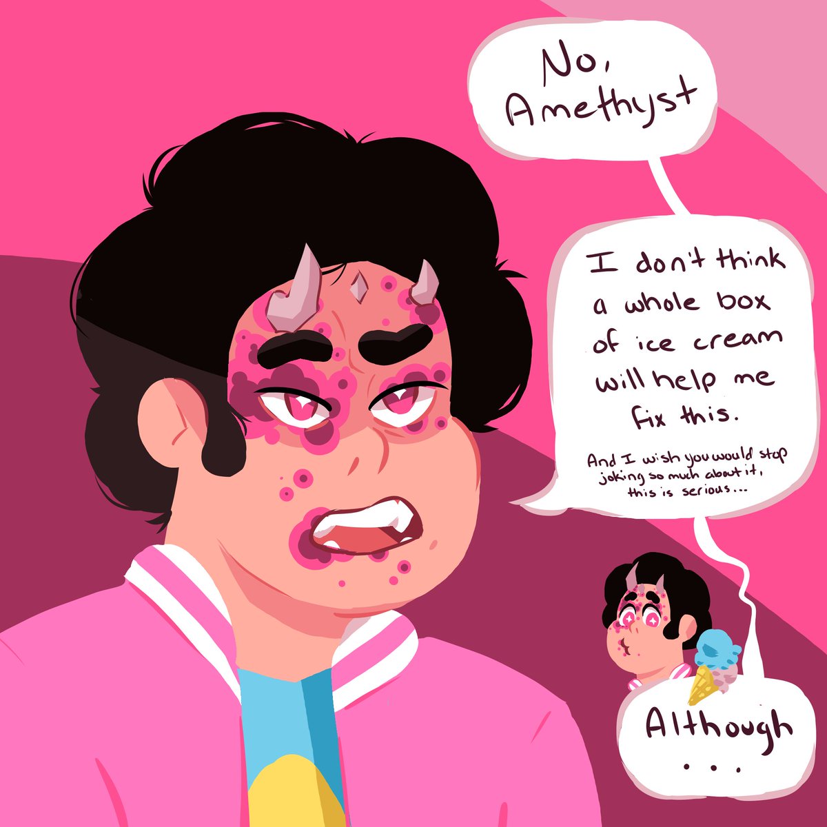 ScrimbloA's tweet photo. Excuses to keep drawing corrupted steven: Someone asked for it, I promise #stevenuniversefanart https://t.co/33gairJN6s