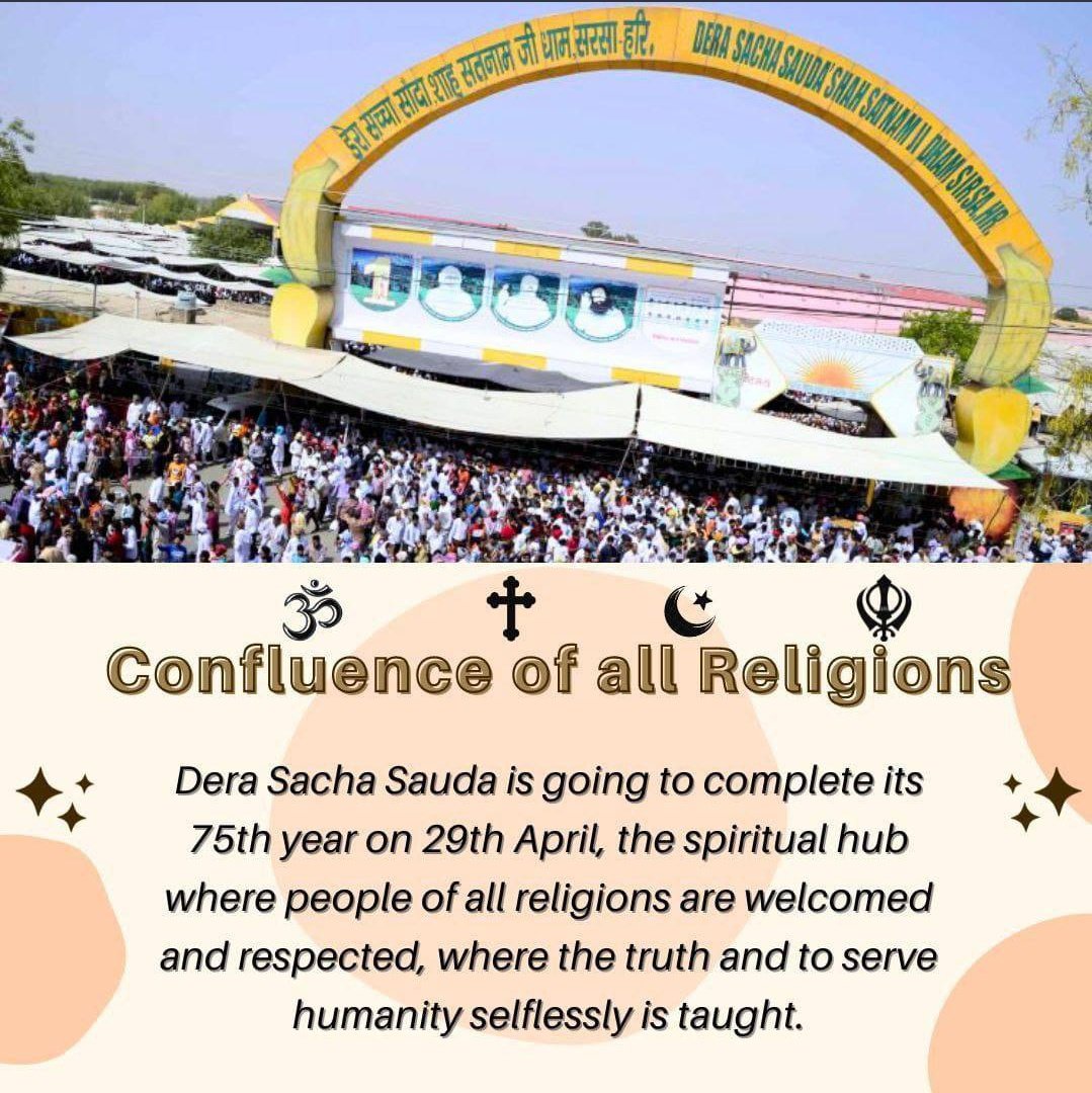 baggabaggadeep's tweet photo. The auspicious day of 29th April, the followers of Dera Sacha Sauda are eagerly waiting to celebrate this day because Dera Sacha Sauda was founded on 29th April 1948 by Shah Mastana Ji Maharaj Ji.
#1DayToFoundationDay 
Saint Gurmeet Ram Rahim Ji https://t.co/lTSTxg7vIU