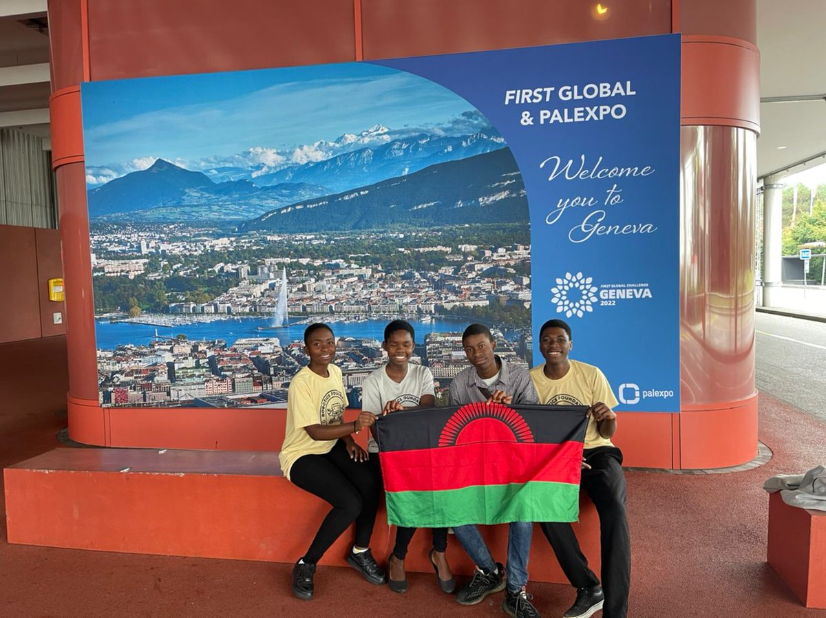 RoboticsMalawi's tweet image. #ThrowbackThursday 
Last year&apos;s #FirstGlobalChallenge team representing Malawi in the robotics competition in #GenevaSwitzerland comprised of Jedediah Mtegha, Razaque Mponda, Favor Chandiyang&apos;ana and Ettah Kaliwo.
#Carboncapture 
#RFL #RFLMW #robotics
#FGC #FGC2022 #FGC2022GENEVA