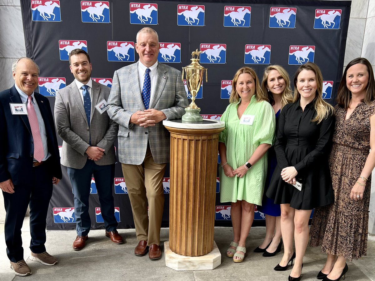 NTRA's tweet photo. .@NTRA is off to the races on Capitol Hill hosting our first annual Kentucky Derby Reception. If you’re Rayburn, stop by the Gold Room 🏇🏇 https://t.co/VC4R0FiElF