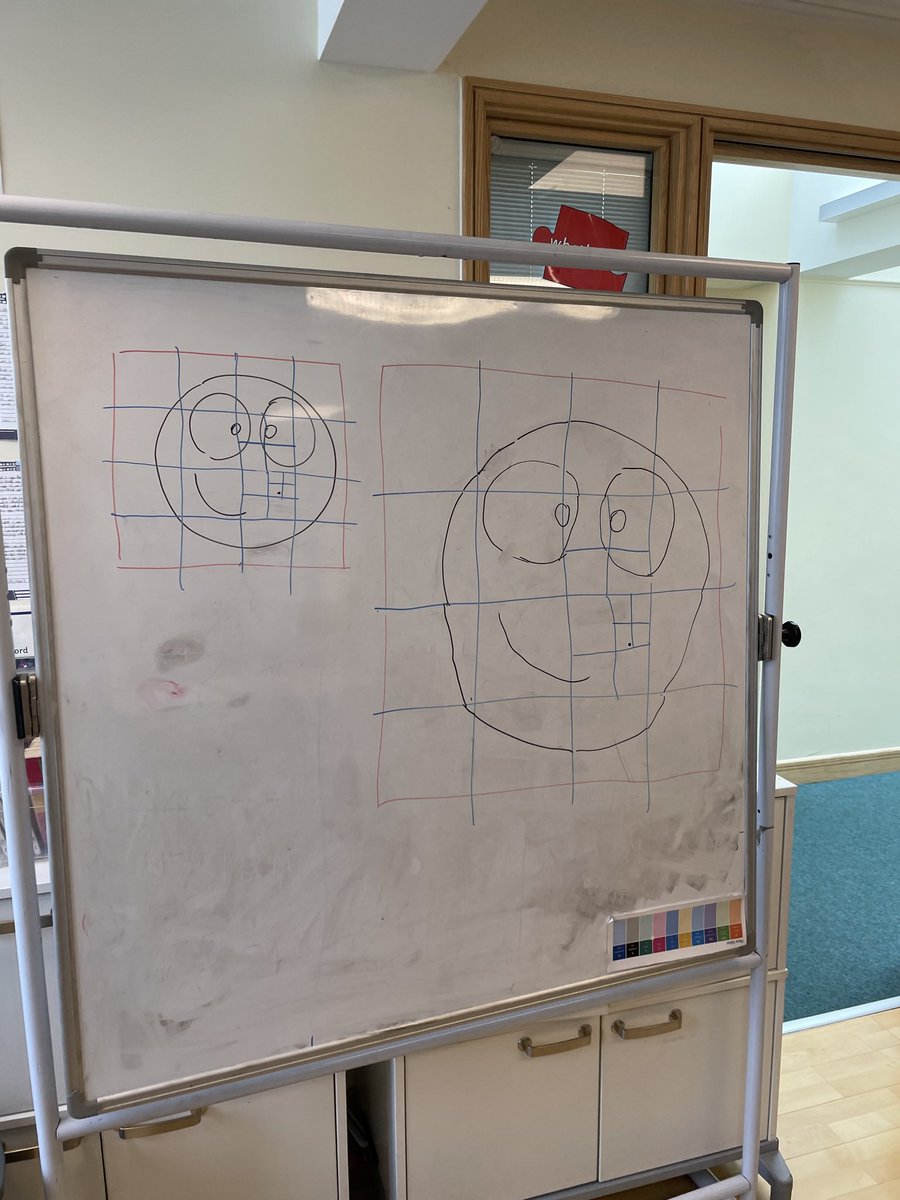 AndyHammond's tweet photo. This week we were teaching them the grid method for scaling up drawings… https://t.co/lT1kXKOF8o