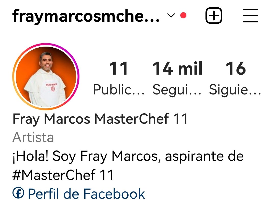 fraymarcosmchef's tweet photo. Bendito sea Dios. Ya en Instagram somos 14 mil. Es la cuenta oficial de @masterchef_es  No tengo otra, tampoco quiero ni tengo cuenta de fans o algo parecido. Lo mismo aquí en Twitter...
Bendiciones a cada uno de ustedes.

Fray Marcos OP https://t.co/IabbZAJzhx