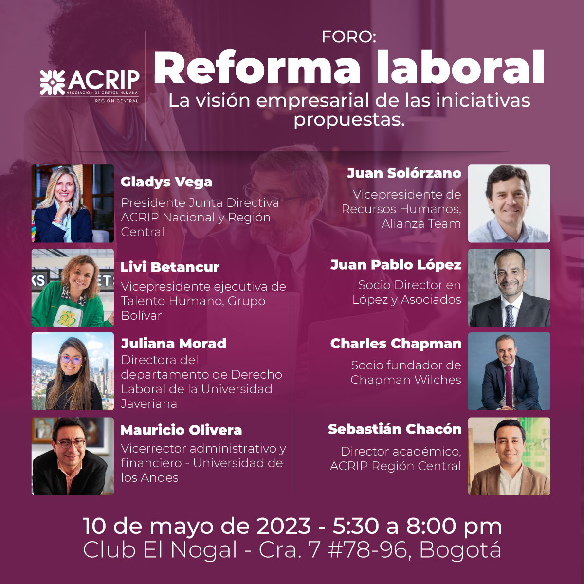 Acripbogota's tweet photo. #ACRIPEVENTOS ACRIP Región Central te invita al Foro: #Reformalaboral conversaremos con #expertoslaboralistas, #economistas y #empresarios sobre lo que se ha planteado desde el #GobiernoNacional. @charleschapmanl @moliverag @LiviBetancur información: https://t.co/2skS5jAk1L https://t.co/2qqYq0P0Fp