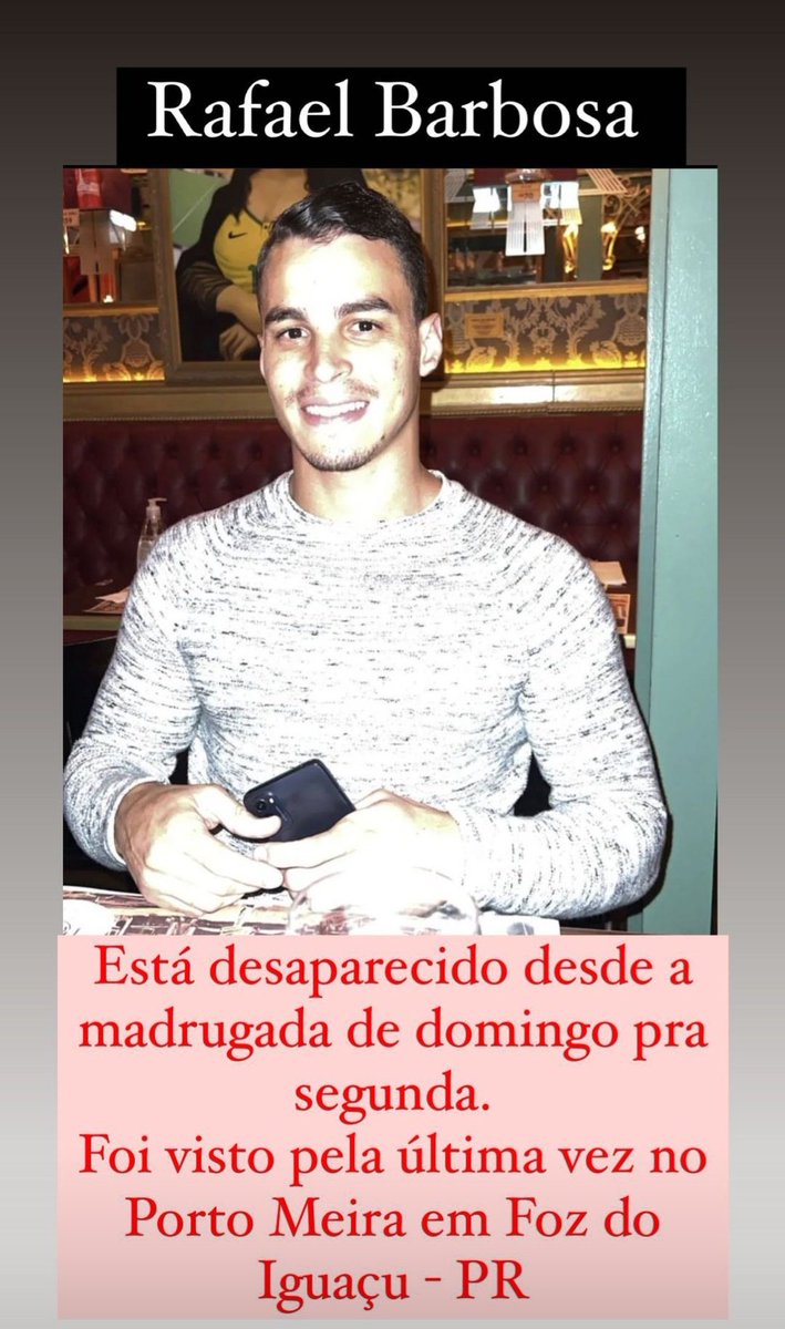 centralRaissers's tweet photo. Raissers o irmão da Raissa está desaparecido, peço que compartilhem a foto dele em todas as redes sociais e quem tiver alguma notícia entre em contato com a Raíssa, com a Rafaela ou com a polícia, coloquem ele nas orações de vocês pra que ele apareça logo e bem para a família 🙌 https://t.co/YlTRZrqCAb