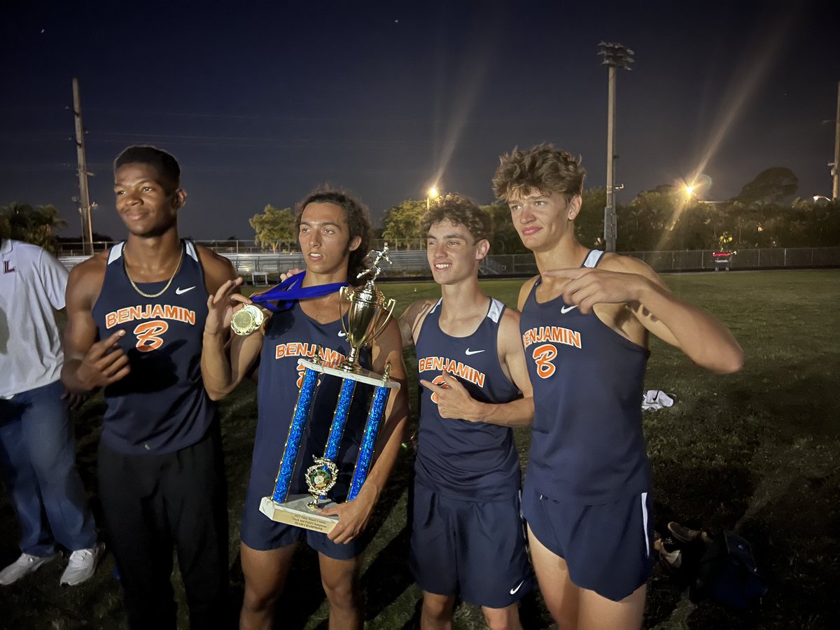Palm Beach County Conference Championship - 4/10/23

110 Hurdles - 15.59s 
PR 400 Hurdles - 57.45s 
4x400 - 3:26
<a href="/TBSAthletics1/">Benjamin School Athletics</a> @ljbsaun <a href="/MicahMaysJr1/">Micah Mays Jr</a> <a href="/colegrande23/">Cole Grande</a>