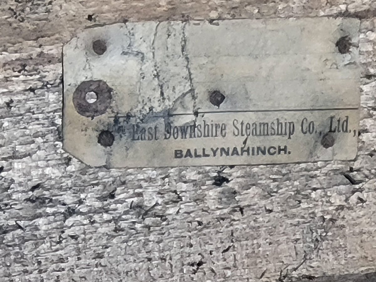 thatchertaggart's tweet photo. Spotted this label on timber put in to shore up/support a traditional #Scraw bog oak &amp; sod roof structure below a #Ballynahinch listed #thatched cottage. #SSDownshire sunk by a German #UBoat in 1915 connection? https://t.co/SF8IGtJsjp