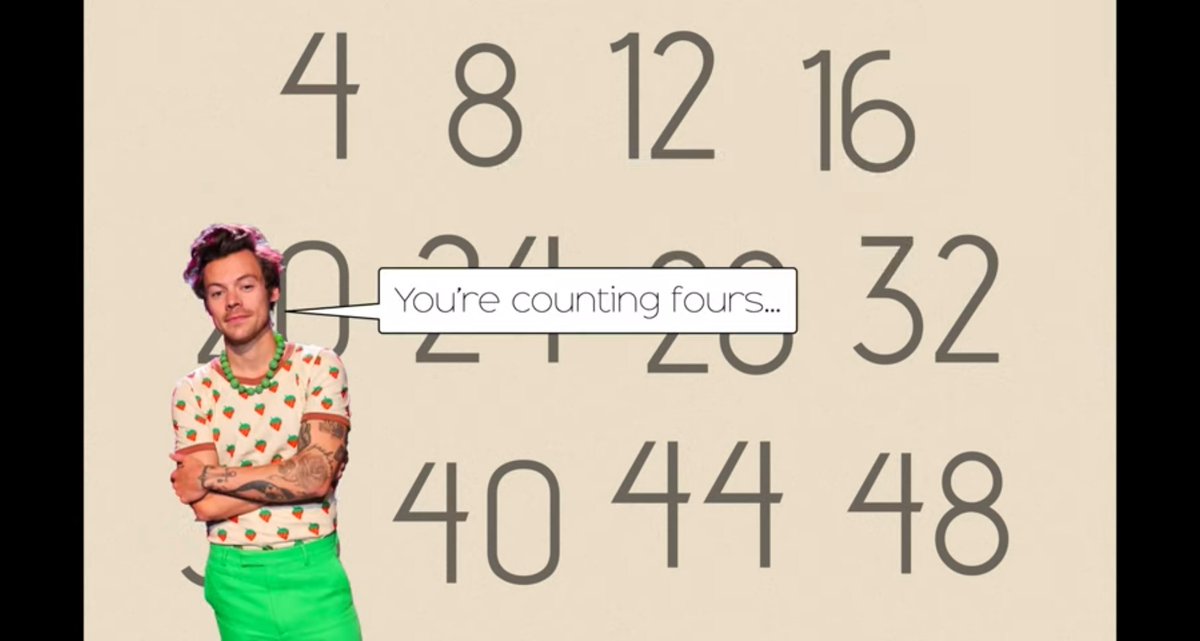 hari_neo21's tweet photo. ๐๐บ๐ถ I do love a little boogie to @Harry_Styles How can you not love this @curious_maths @pdLouiseP @WhatTheTrigMath ?๐ #timestables by Mr Walker #multiplicationfacts
https://t.co/KMAwKr1Efq https://t.co/xifAMjsqCl