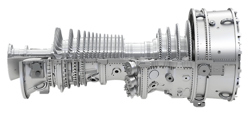 Artist renderings of the 9HA.02 gas turbines.