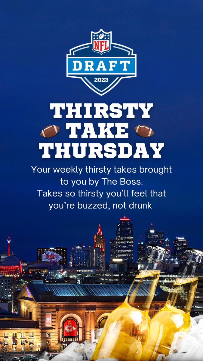 Head over to our Instagram stories and vote on this NFL Draft special Thirsty Take Thursday 

#nfldraft #rogergoodell #nfldraft2023 #nfl #nflfootball #nflnews #nflcombine #nflnetwork #nflupdates #nflfantasy #nflpicks #nfloffseason #nfllive #nflrumors #sports #yegsports #yeg