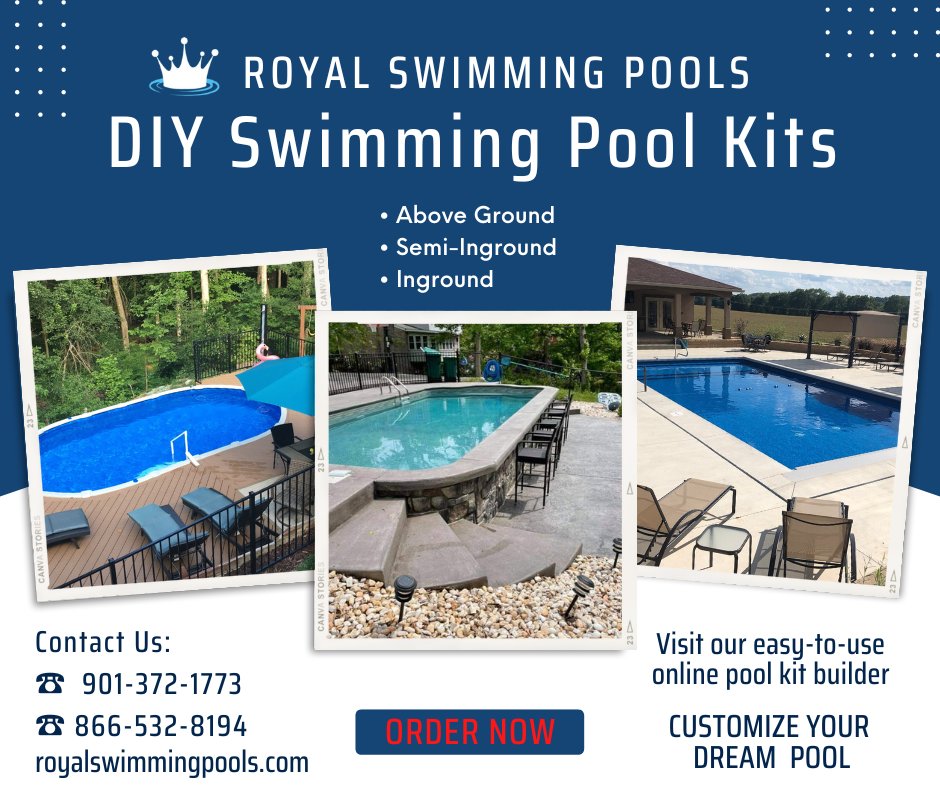 royalswimming's tweet image. Visit our easy-to-use pool kit builder and customize your own dream pool today!

HAVE QUESTIONS?
☎️  Call Us Today
Memphis 901-372-1773 
Toll-Free  866-532-8194
royalswimmingpools.com 

#diy #poolkit #aboveground #semiinground #inground #nationwideshipping