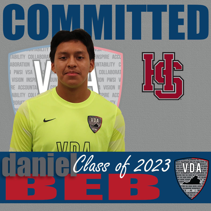 vdasoccer's tweet photo. 🔊🚨College Commitment Alert🚨 Congratulations to Daniel Beb of the #VDABoysECNL U1️⃣9️⃣ for committing to continue his soccer & academic career at Hampton Sydney . Daniel spent a majority of his youth career at VDA, DC United, & @pwcourage❗️#FutureVDAAlum #LetsGoVDA #VDAG https://t.co/F7xdDeARnP