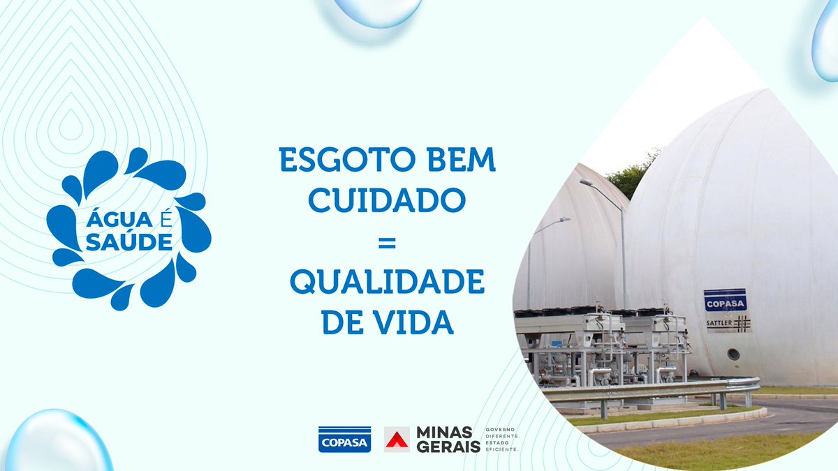 aquitemcopasa's tweet image. A Copasa trabalha sempre para utilizar todos os subprodutos retirados no processo de tratamento de esgoto para que sejam utilizados em outras funções, tornando tudo mais sustentável e benéfico para a saúde de todos.

#AquiTemCopasa #Tratamentodeesgoto
