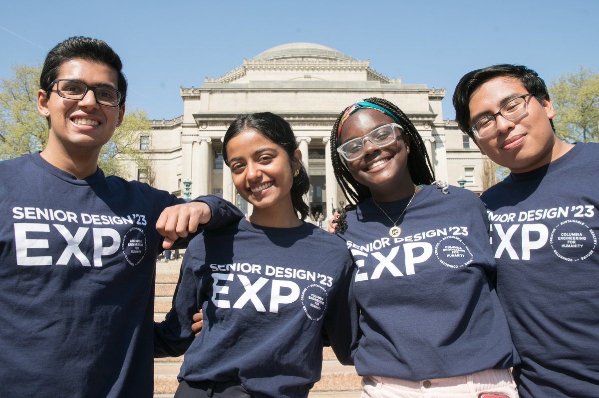 CUSEAS's tweet image. In exactly one week, these cheery seniors will showcase an array of innovative projects that they’ve been working on all year 🥳
Congrats on your achievements thus far! #columbiaengineering