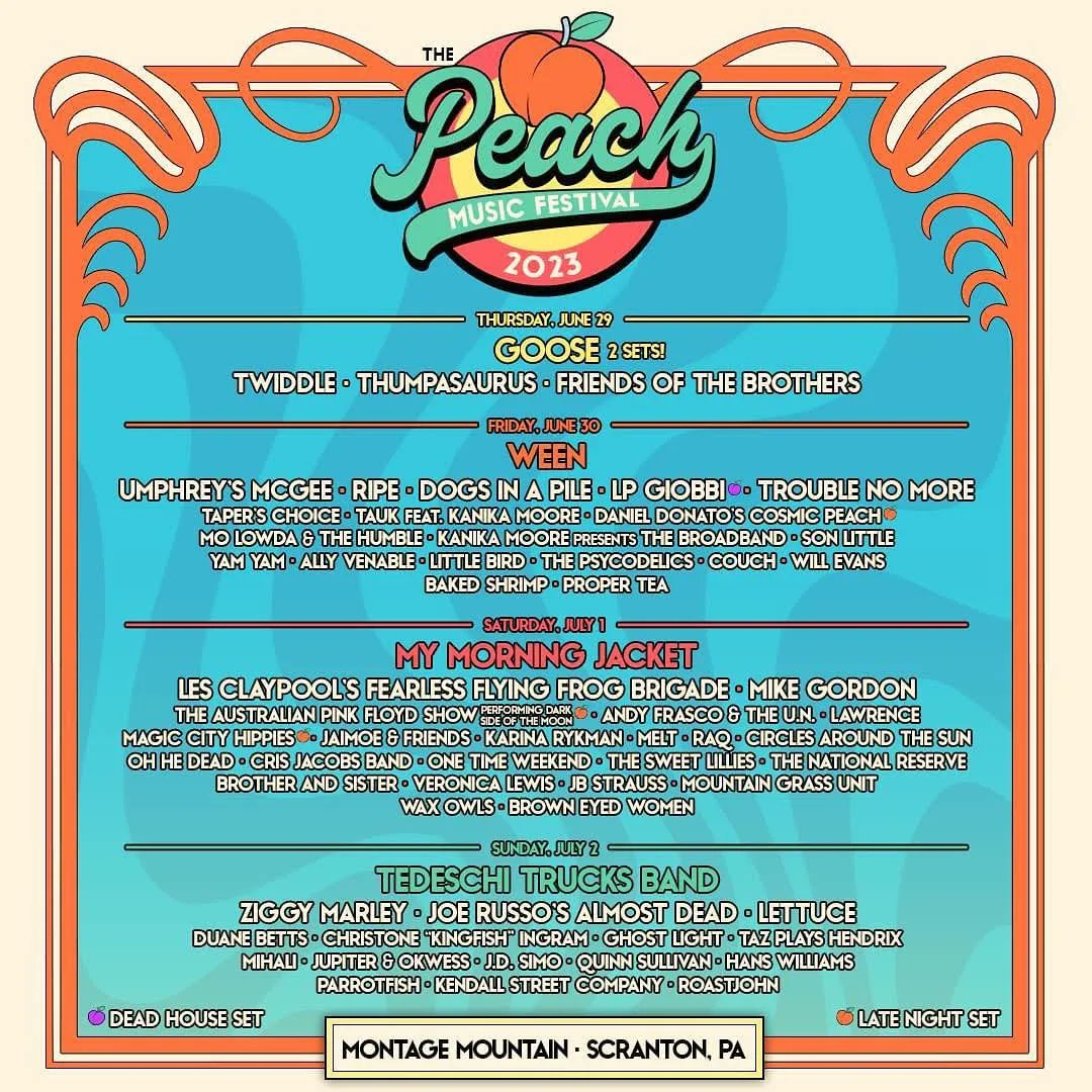 allmanbrothers's tweet photo. The @PeachMusicFest daily lineup is out!  Everyone worked hard to put this amazing roster together and we hope you are as excited about it as we are!  Get all the festival and ticket information at the Peach Music Festival website:  https://t.co/ZQJ4RDHtUo https://t.co/Pcpwj5xidA