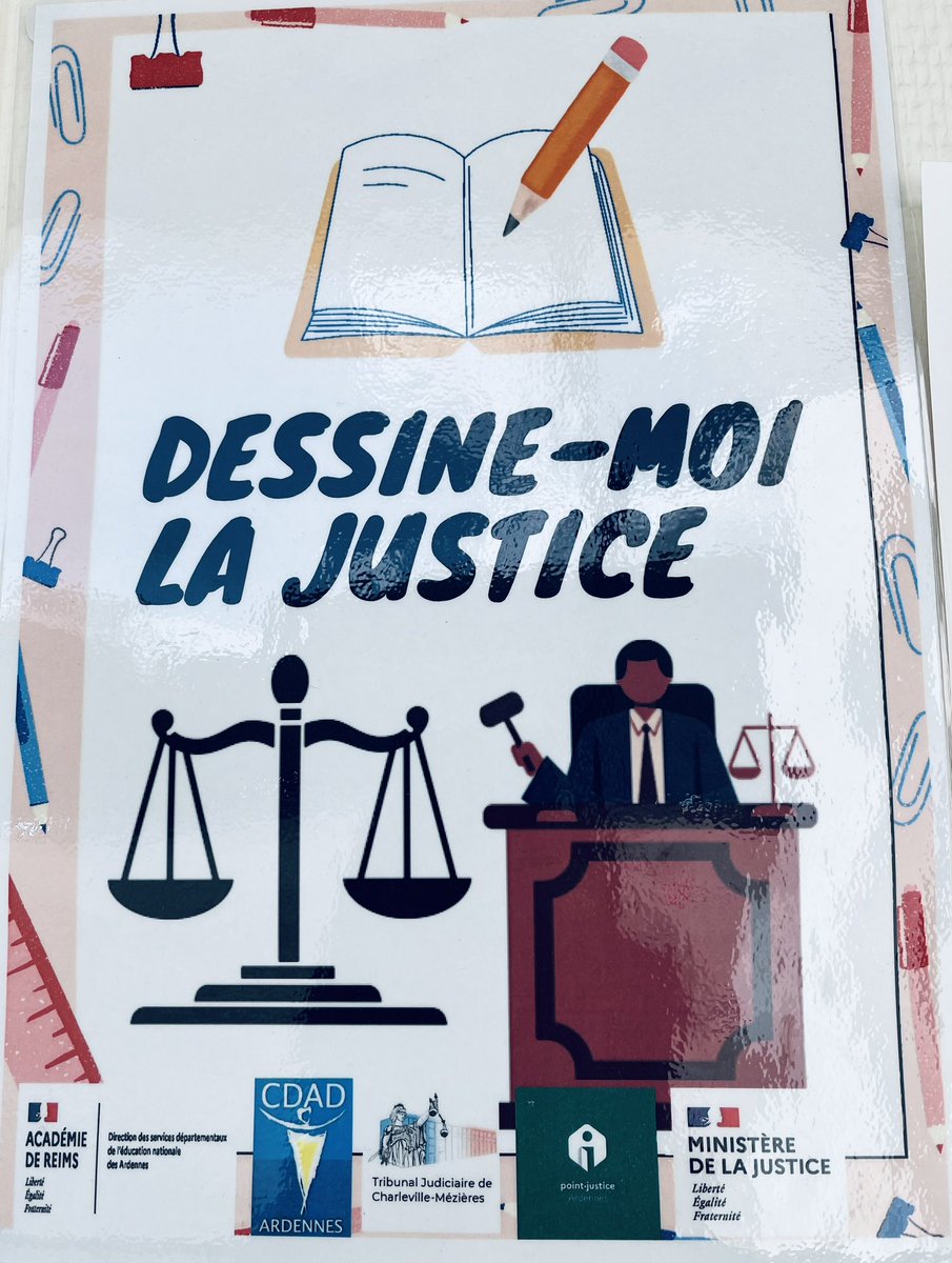 ProcCharleville's tweet photo. Justice &amp; accès au droit: ✏️« Dessine-moi la Justice » 
➡️ Des dessins d’élèves de CE2 ornent la salle des pas perdus du tribunal 🖍️
➡️Ateliers ludiques &amp; découverte par les plus jeunes des métiers de juge, procureur, greffier, avocat, huissier et policier
Merci @UnionArdennais https://t.co/zfUVmJ6bfl