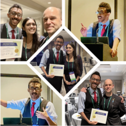nEXOexperiment's tweet photo. nEXO student and @Yale undergrad Barkotel Zemenu was awarded the prize for best undergraduate presentation at the April American Physical Society meeting this past week! https://t.co/TOjOO52Rbc https://t.co/4SjkGvuO0j