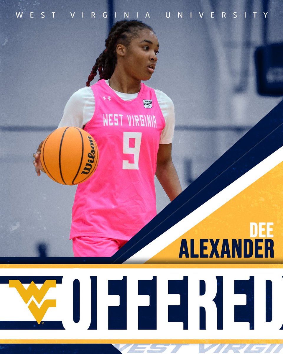 Dee Alexander ‘25 (@dee__2025) has added an offer from West Virginia to her bag! 💼 #WVThunderFam | ⚡️⚡️
