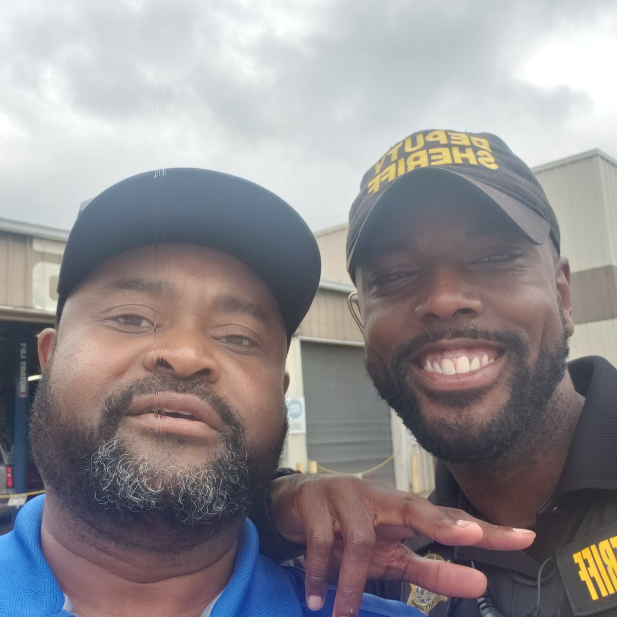 Chefty38Lewis's tweet image. Just as cool in person! Now I have a few more to meet! Capt Brown also!Give em hell in these streets and be safe