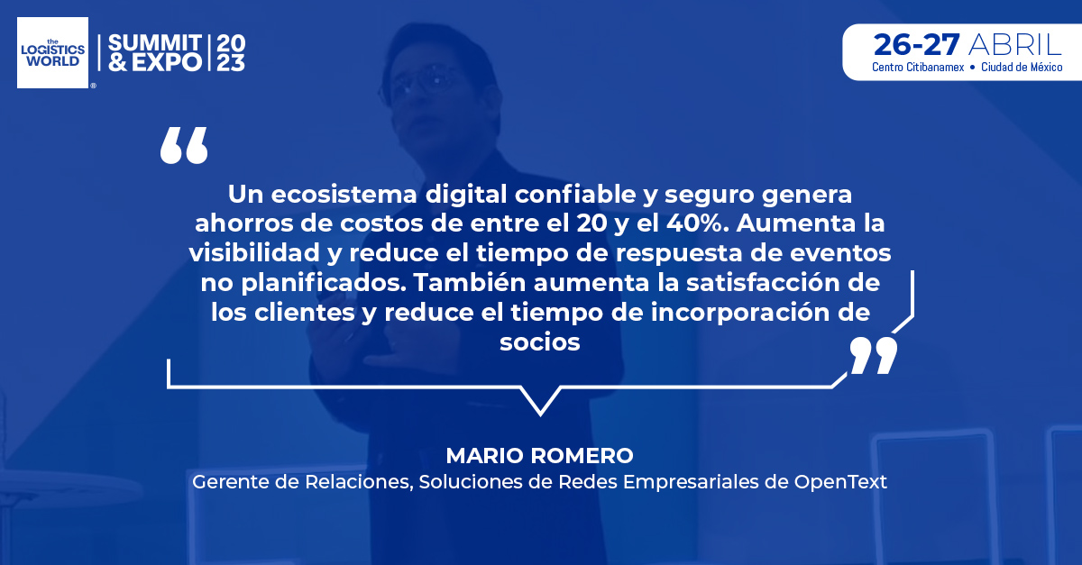 thelogisticswd's tweet photo. 🔵Mario Romero, en la conferencia: "Los nuevos retos y cambios en el comercio electrónico" nos cuenta que...
#TLWEXPO2023 #MundoTLW #CreceConTLW https://t.co/nWv7W63rvc