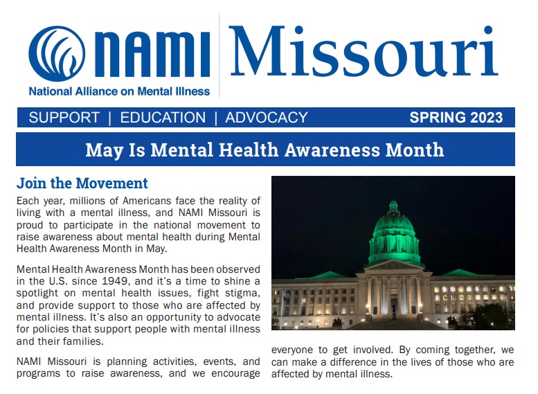 NAMIMissouri's tweet photo. Spring 2023 Newsletter - https://t.co/o7t3x1Do0K https://t.co/bbcDCNJPhW