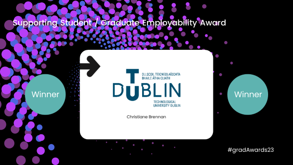 gradireland's tweet photo. Congratulations to @WeAreTUDublin on winning the @AHECSHEcareers Award for Supporting Student and Graduate Employability #gradAwards23 https://t.co/iiG5yKWNCH
