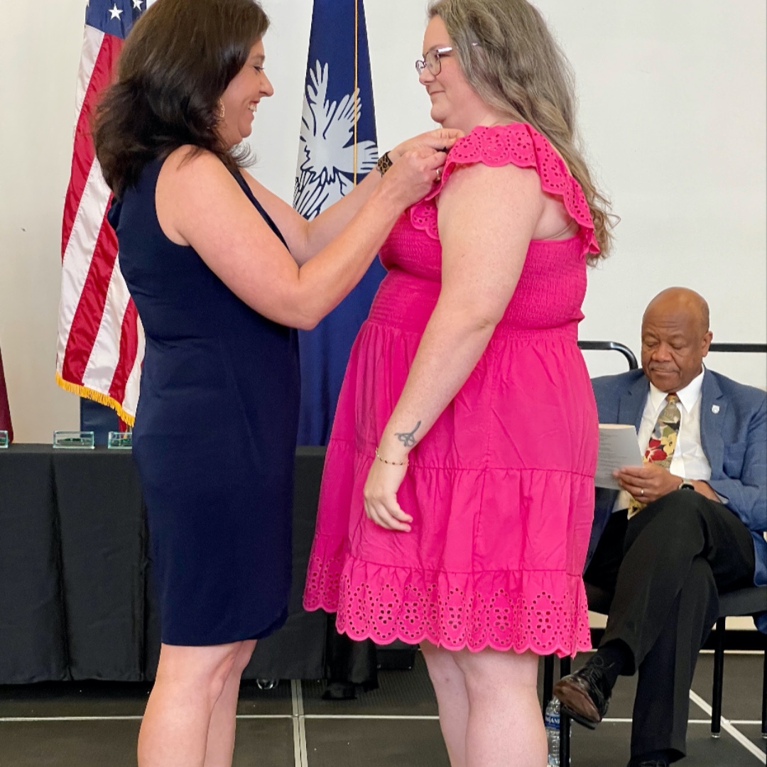 USCBeaufort's tweet photo. There weren’t many dry eyes in the house during today’s Nurse Pinning ceremony on the Bluffton campus, which recognized our new nurses and their families. Thank you for choosing USCB and nursing! 👩🏻‍🎓🩺❤️

#uscb #nurses #nursepinning #2023graduate #uscbstudentlife https://t.co/Os2py2E0wl