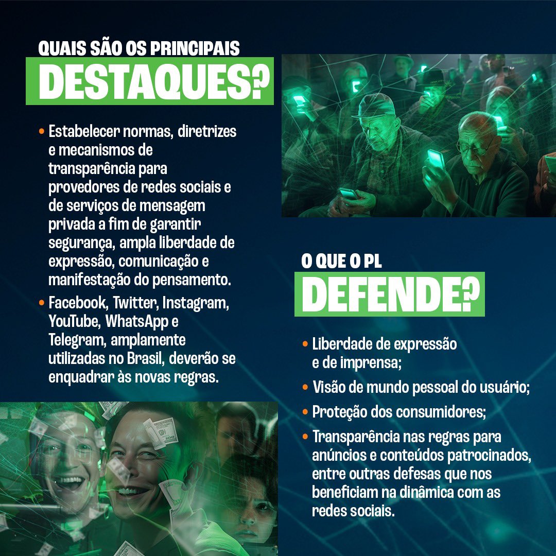 AvaazBR's tweet photo. 🧐 🗣️Quer falar sobre o #PL2630 para alguém ou está em dúvida sobre o projeto? Leia com atenção e compartilhe esse conteúdo! PL2630 PROTEGE VOCÊ!

👉 SAIBA MAIS AQUI: https://t.co/WPPJd8Rwe5 https://t.co/Ayof5hojKo