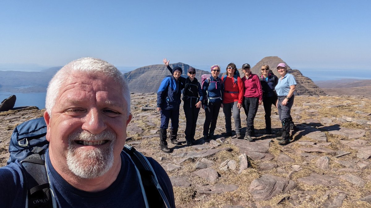 LinlithgowRamb1's tweet photo. A super 60th birthday jaunt up Beinn Dearg in Torridon on Friday 21st.  Happy birthday @DoreenPirrie.  A great way to celebrate and best wishes from all Linlithgow Ramblers. https://t.co/sLd70I2tBi