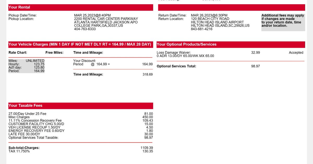 leumyy's tweet photo. @Avis Your own receipt says I turned the car in on time... https://t.co/lMbbq9oROB