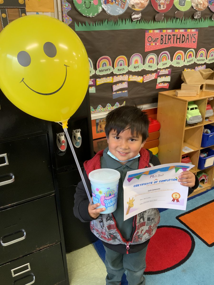 MathShelf's tweet photo. Congrats to Ms. Martinez's preschoolers in Compton.  Two students completed Math Shelf this week, and Ms. Martinez's class won the Math Shelf Pizza Party contest.  
#ComptonUnified #mathshelf #preschools https://t.co/gWQNLTb6Vw