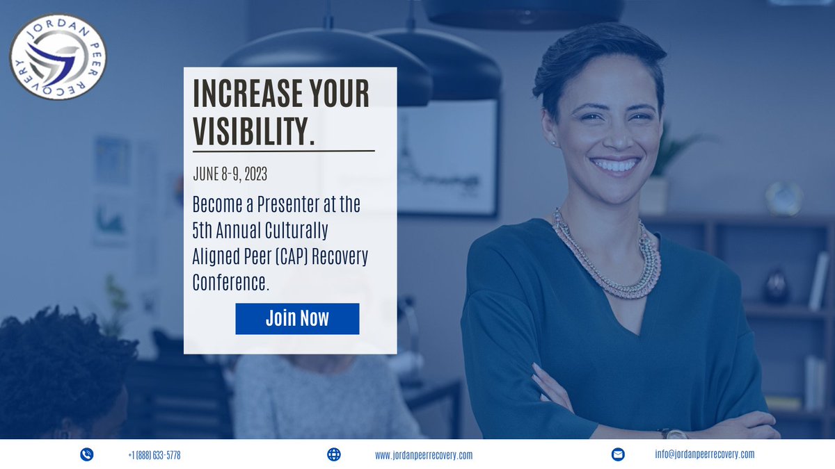 Jordan_Recovery's tweet photo. BECOME A PRESENTER!
APPLY NOW: https://t.co/YKtczwgL1m
#jordanpeerrecovery #jpr #mentalhealth #mentalhealthmatters #mentalhealthawareness #peerrecovery #peerrecoveryspecialist #wellness #health #addictionrecovery #capconference #conference https://t.co/gIlZjoRUfE