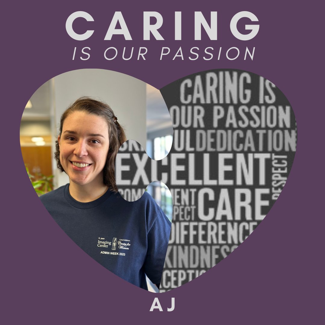 AJ told us, 'I enjoy our slice of healthcare because our images help people know more about their health. No matter what may show up, only good can come from knowing.' We appreciate your care and compassion, thank you, AJ! #CaringIsOurPassion #TeamFJIC #AdminProfWeek