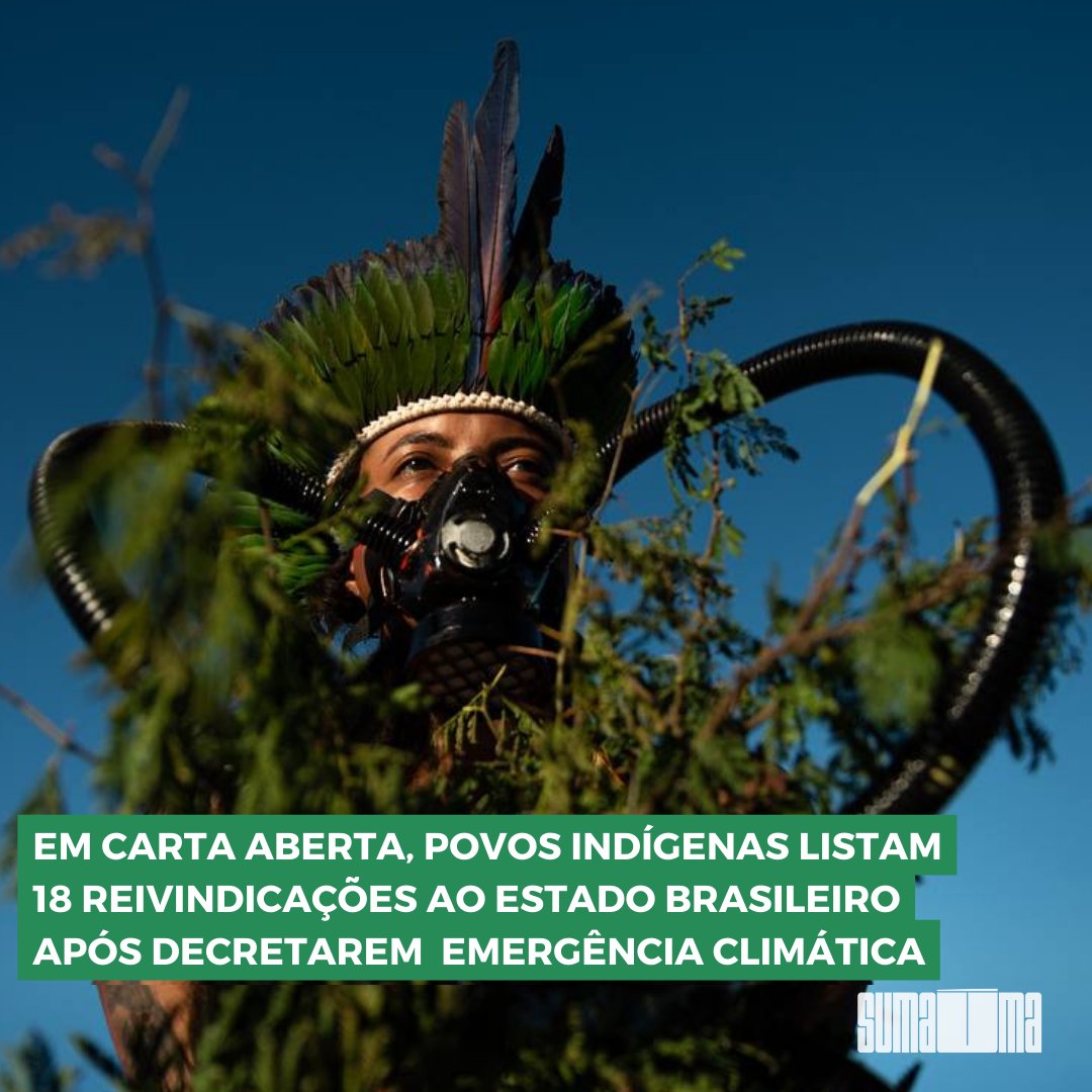 Em carta aberta, povos indígenas listam 18 reivindicações ao Estado após decretarem emergência climática.

"Como dizem as nossas irmãs indígenas, é preciso reflorestar mentes para a cura da Terra, a Mãe Terra. O planeta inteiro, a Mãe Terra está adoecida, clamando por cura.
