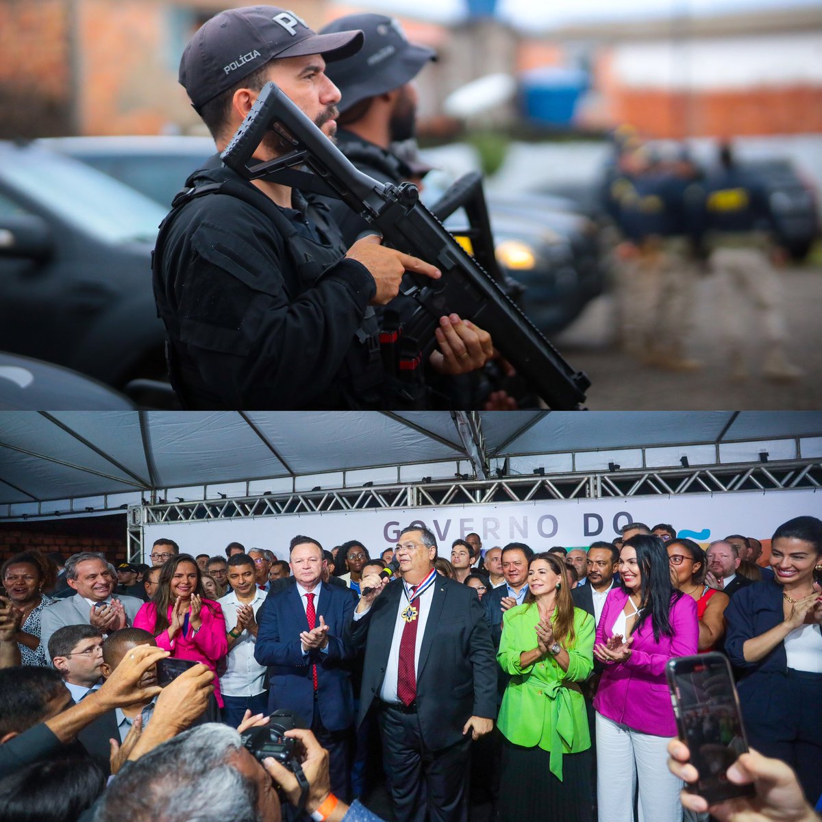 ViniciusJansen7's tweet photo. 📌Entregas de equipamentos e serviços para o fortalecimento da segurança pública do nosso estado.

✅Onde foram entregues viaturas, armas e equipamentos para as equipes de proteção aos direitos das mulheres.
Parabenizo o ministro da justiça @flaviodino e o Gov @carlosbrandaoma 👏 https://t.co/xyrJ9pX9Od