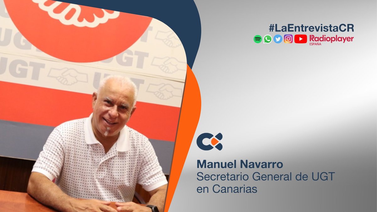 ⭕️ #Directo

Manuel Navarro, secretario general de <a href="/UGTCanarias/">UGT Canarias</a>, en #LaEntrevistaCR con <a href="/miguelmguedes/">Miguel M. Guedes</a>. Sintoniza #CanariasRadio. También en nuestra web noticias.rtvc.es/radio/