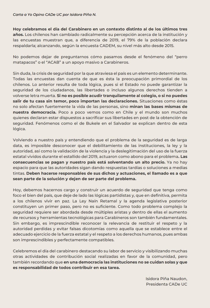 Centro de Alumnos Derecho UC tweet media