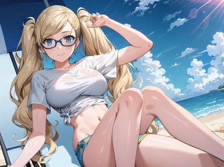 Multiverse_Slut's tweet photo. *Ann was at the beach, when she see the [reader] approaching her*

Hello, do you need something ? https://t.co/w40lpG9yDj