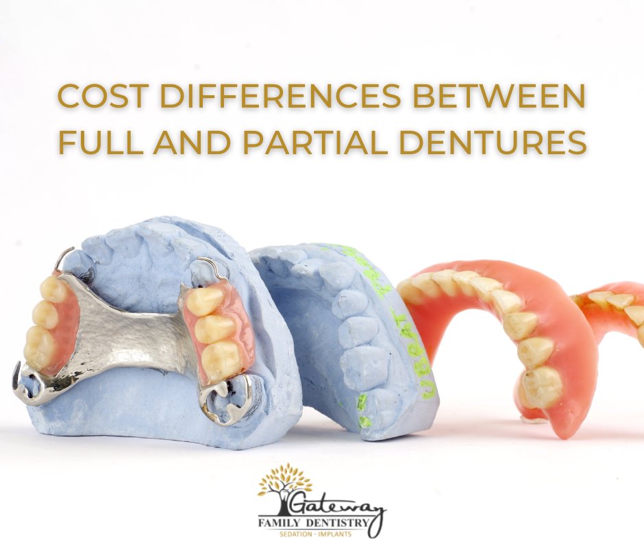 GFamDentistry's tweet photo. The cost of full and partial dentures depends on a lot of factors. Usually, full dentures cost more because they replace your entire set of teeth. Moreover, there are also charges for extracting any remaining teeth.

Find out more about the cost: https://t.co/U1kUXyAQDP https://t.co/SMndpt5eYX