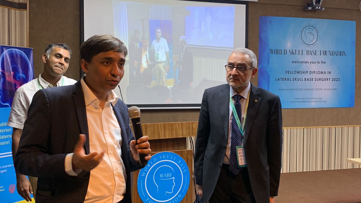 sampathcp1's tweet image. Lateral Skull Base Surgery, Module 1 - Day 5! It was yet another day of fabulous and mind-blowing lectures from our esteemed faculty! Today sessions were lead by Dr. Alfarghal Mohamad, Dr. Srinivas Dorasala, Dr. Yasmin El Ashram, Dr. Badr-el-Dine and Dr. Vivek Sasindran!  #wsbf