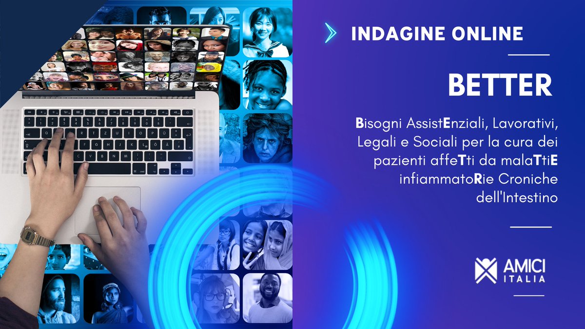 amiciibd's tweet photo. 📊𝐈𝐧𝐝𝐚𝐠𝐢𝐧𝐞 𝐁𝐞𝐭𝐭𝐞𝐫 | 𝐁isogni Assist𝐄nziali, Lavorativi, Legali e Sociali per la cura dei pazienti affe𝐓ti da mala𝐓ti𝐄 infiammato𝐑ie Croniche dell'Intestino
ℹ️Per partecipare 👉 https://t.co/rFKhd2FbVU https://t.co/LZ4xeFLQp0