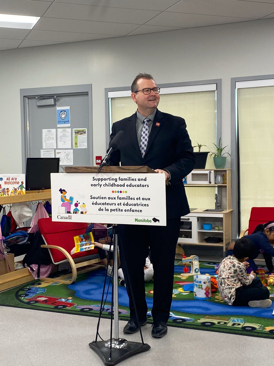 minewasko's tweet photo. During ECE week, I’m pleased to announce that our @MBGov is investing $56.1M towards wage increases to support our province’s early learning and child-care workers. This wage increase recognizes the importance of the crucial work Manitoba ECEs do. #mbpoli #ECEsAreEssential https://t.co/RHl2pNaEOE