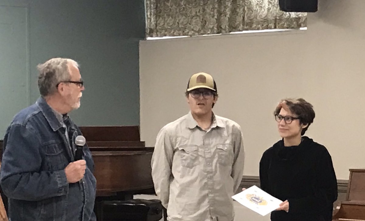 Lincoln’s Noon Day Lions Students of the Month for May: Jacob Hasbrouck and KD Whitehorse.