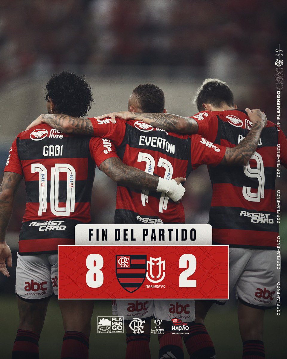 futbolv8_'s tweet image. Con #pedro anotando cuatro veces y Vidal dando dos pases de gol, #Flamengo aplastó 8-2 a #maringafc en la Copa de Brasil. El ‘Mengao’ demostró su fuerza en ataque y su eficacia en el fusion.⚽🔥👏