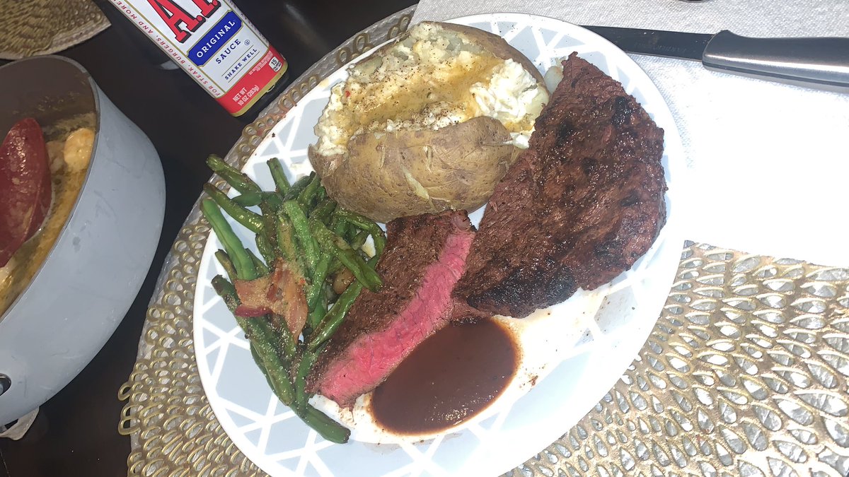 BlakeThompson07's tweet photo. In honor of @DaleJr being one of the 75 greatest drivers of all time heres a steak with some A1! https://t.co/njVjZtct9q