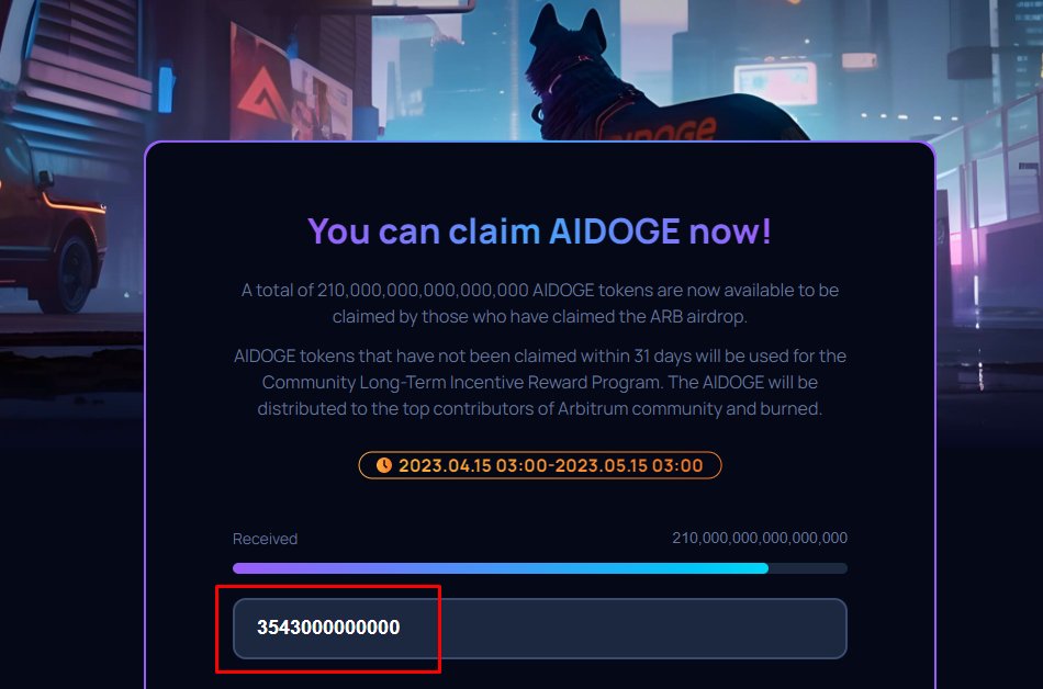 doghouseeth's tweet image. idk whats happening lol?? just managed to get +$950 from $AIDOGE airdrop

claim-arbdoges.com you might as well try your luck today, might be better than $ARB airdrop 🤷‍♂️

#PepeEth #AVAX $BOB #Ape #FLOKI $SUI $PLEB #memecoins #Optimism #ETH $STONKS $DOGE #crypto $BONE $GENSLR