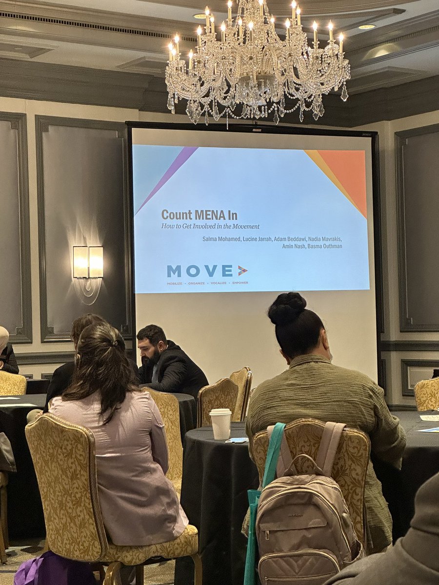 Fantastic first day at #MOVE2023! We're thrilled to have connected with fellow Arab Americans and gained new insights on community building. It was an honor to hear from keynote speaker <a href="/MonaHannaA/">Dr. Mona</a>, whose inspiring work on behalf of children's health is truly making a difference!