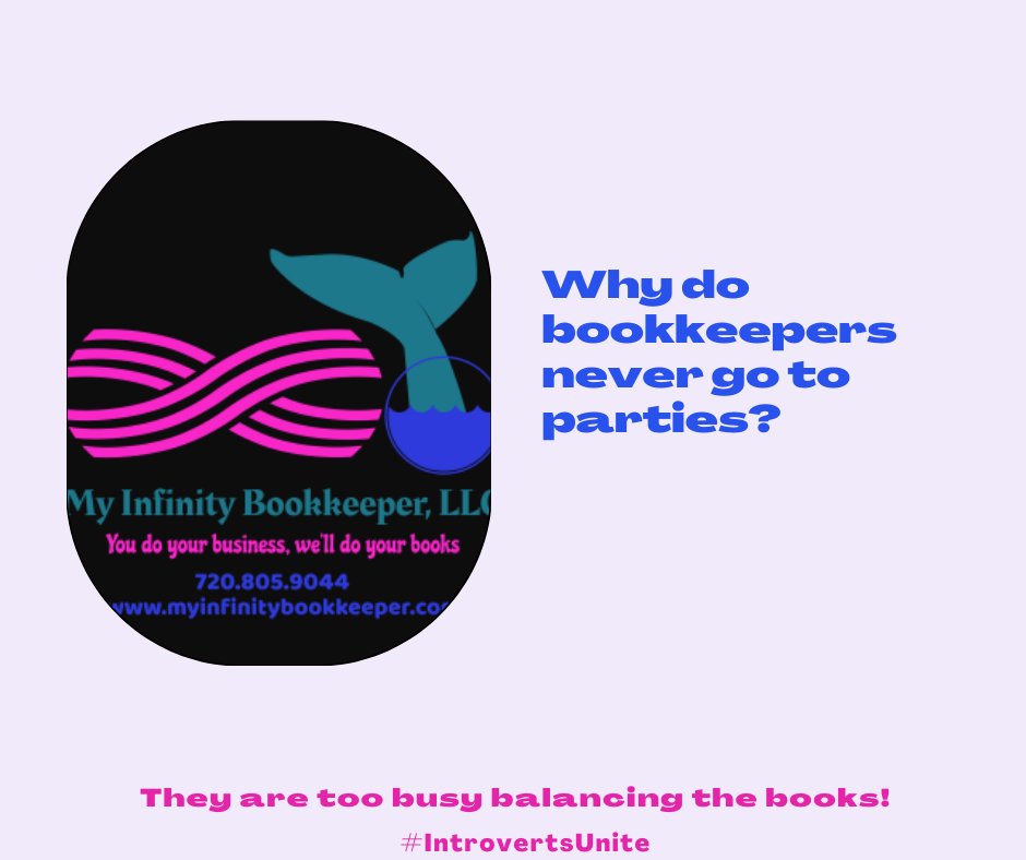 MyInfinityBkkpr's tweet image. myinfinitybookkeeper.com        

#bookkeepinghumor #bookkeepingservices #bookkeeper #myinfinitybookkeeperllc