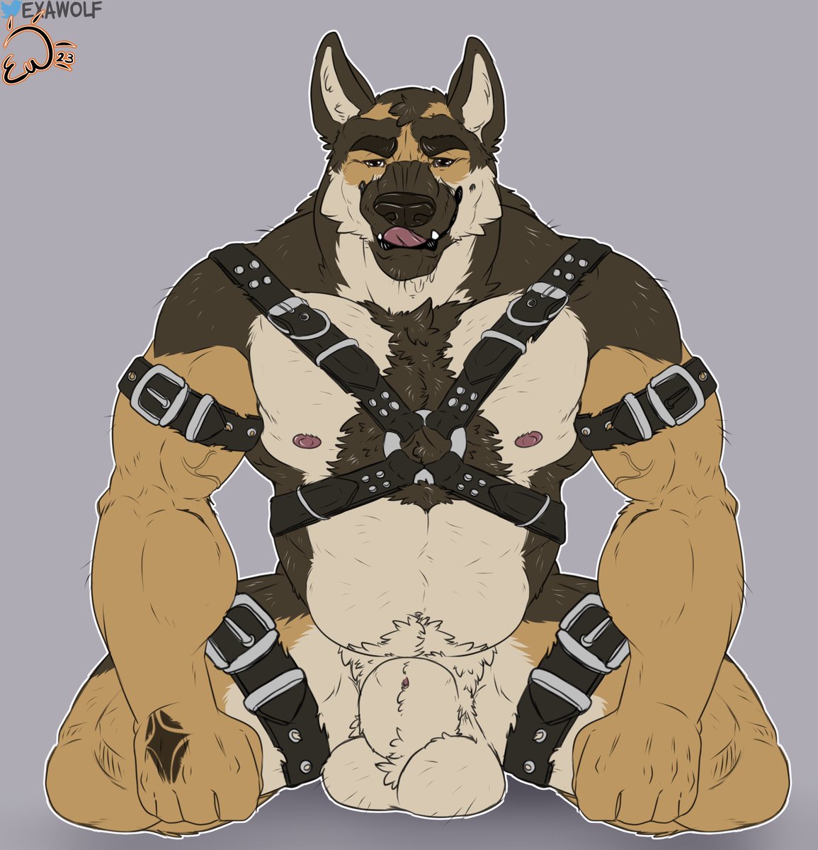 Exawolf's tweet photo. OPEN for 3 Sketches, fill the form  https://t.co/jthQgMQz6q

- Price is 50€ per slot, alt vers +15€ each
- Male, fit, muscular, belly, musclegut accepted
- SFW or NSFW accepted
- It will be in simple rough lines and flat colored  See below for samples: https://t.co/gML9RALuVt